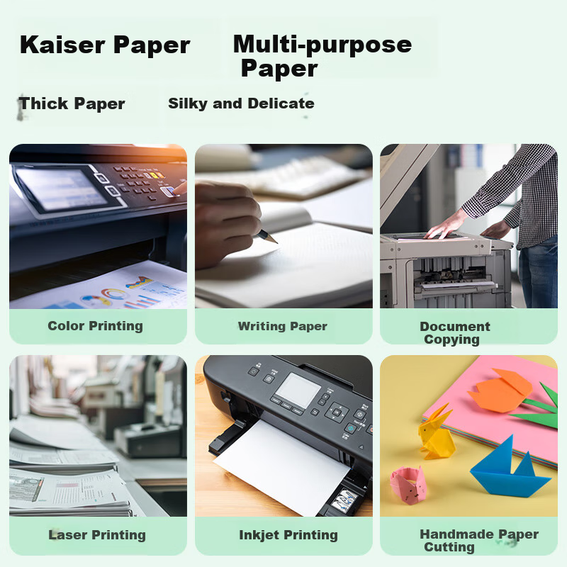 KAISA A4/100 Sheets 4-Color Mixed Printing Paper 80g A4 Colored Copy Paper Doubl...