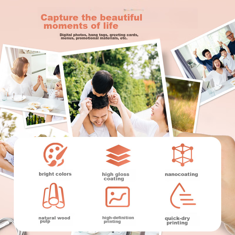 Hewei A4 Photo Paper 180g High Gloss Photo Paper, Photo Printer Paper, Photo Pap...