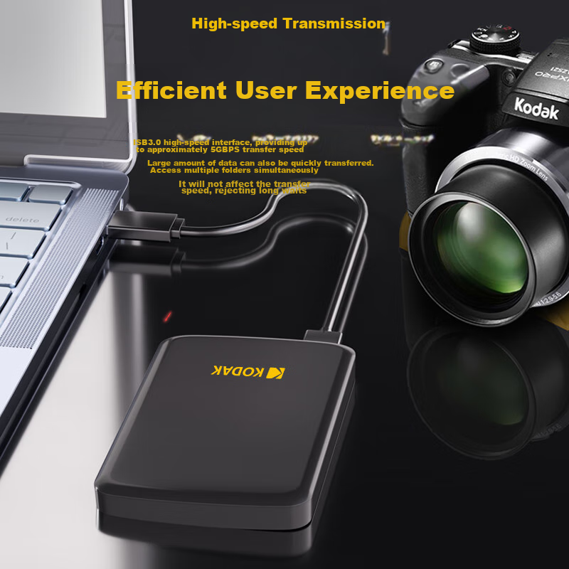 Kodak 500G External Portable Hard Drive, USB3.0, Mechanical Hard Drive, P150 Ser...