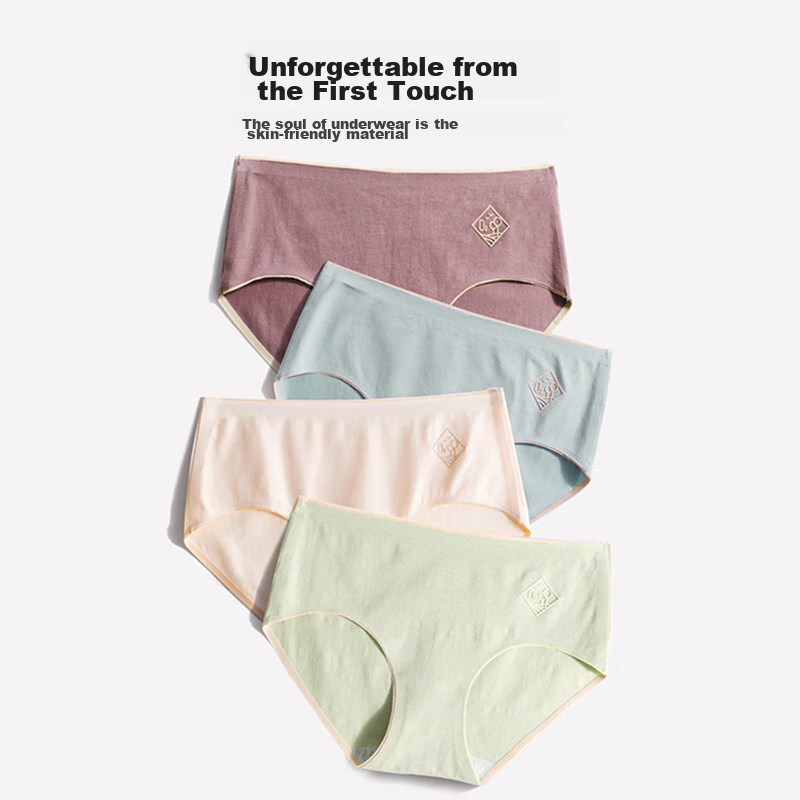 Langsha Women's Underwear, Pure Cotton Crotch, Seamless, Thin, Antibacterial, Mi...