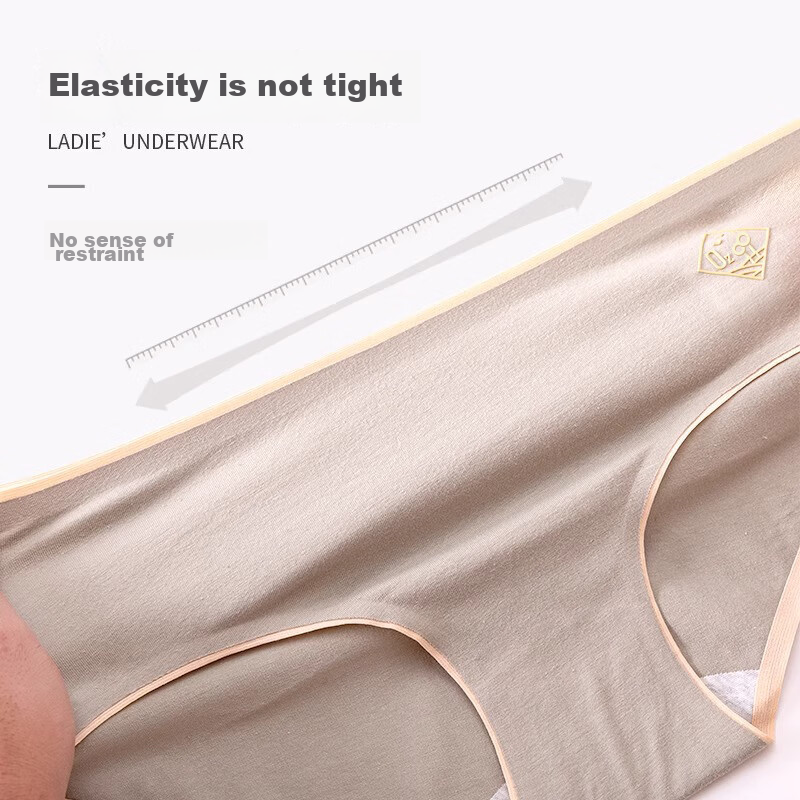 Langsha Women's Underwear, Pure Cotton Crotch, Seamless, Thin, Antibacterial, Mi...