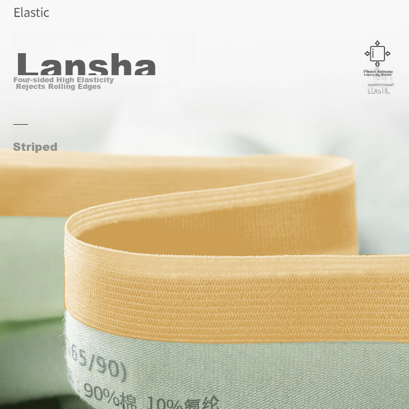 Langsha Women's Underwear, Pure Cotton Crotch, Seamless, Thin, Antibacterial, Mi...