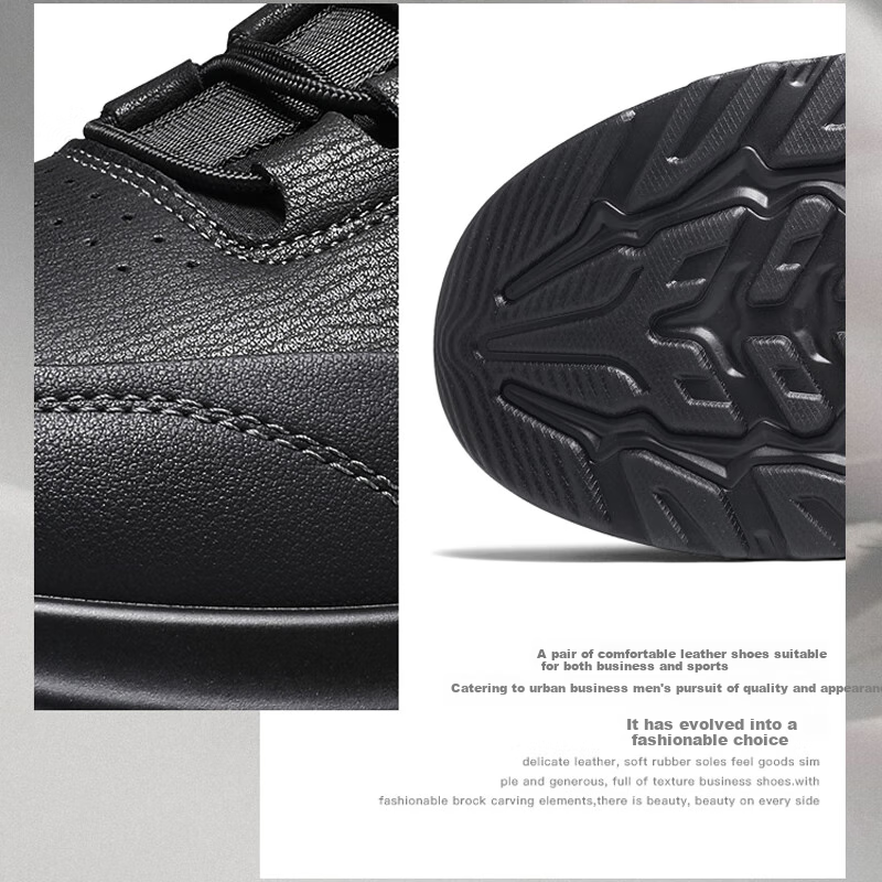 CARTELO Men's Leather Shoes Spring/Summer Casual Business Breathable Outdoor Sof...