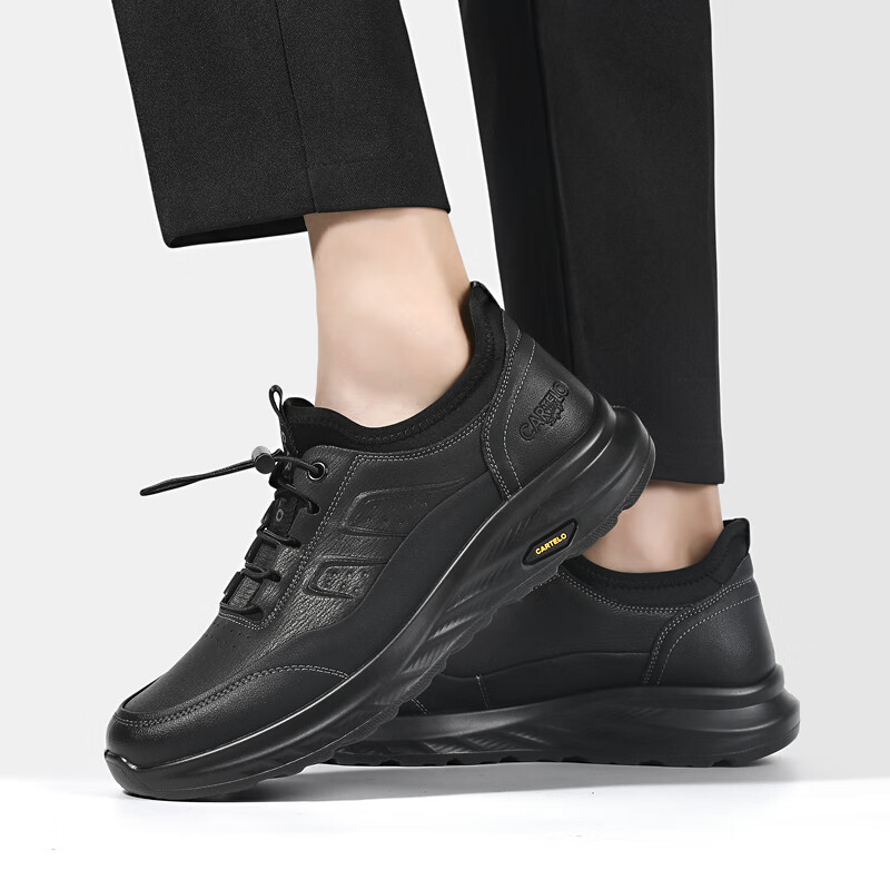 CARTELO Men's Leather Shoes Spring/Summer Casual Business Breathable Outdoor Sof...