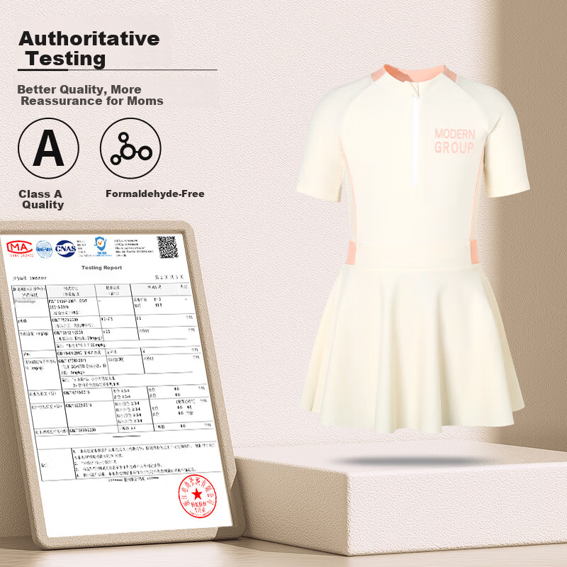 HUANLI Children's Swimwear Girls' One-Piece Dress for Girls and Girls in Large a...