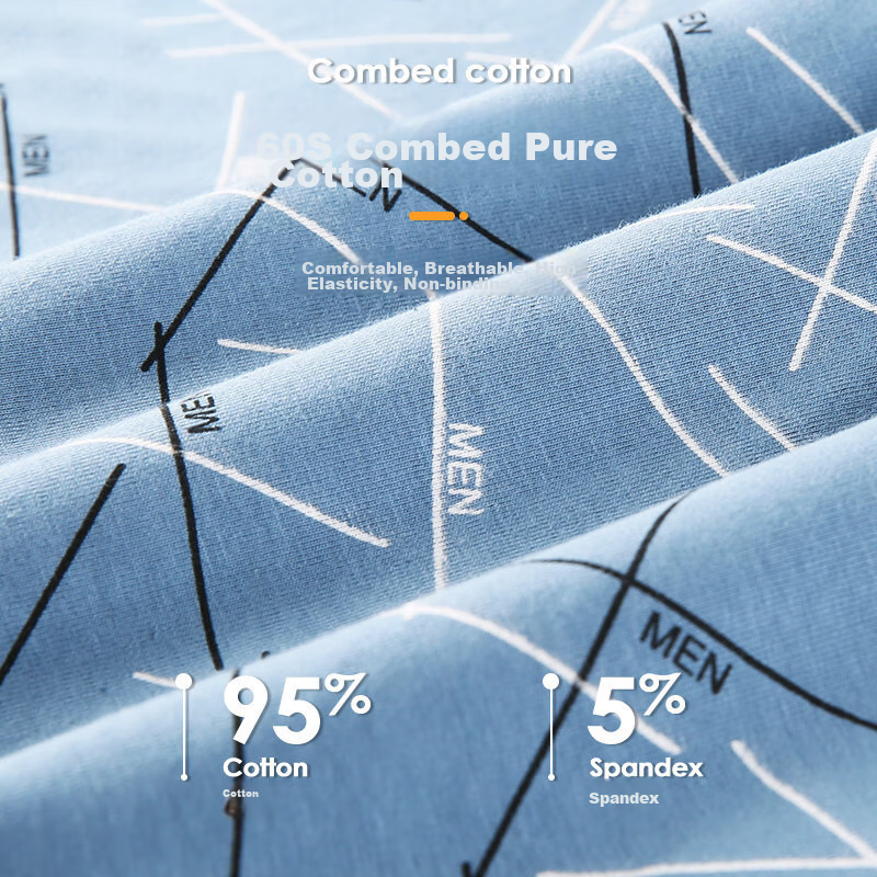 Langsha Men's Underwear, Cotton Comfortable Boxer Briefs, Men's Shorts, 4-Pack,...