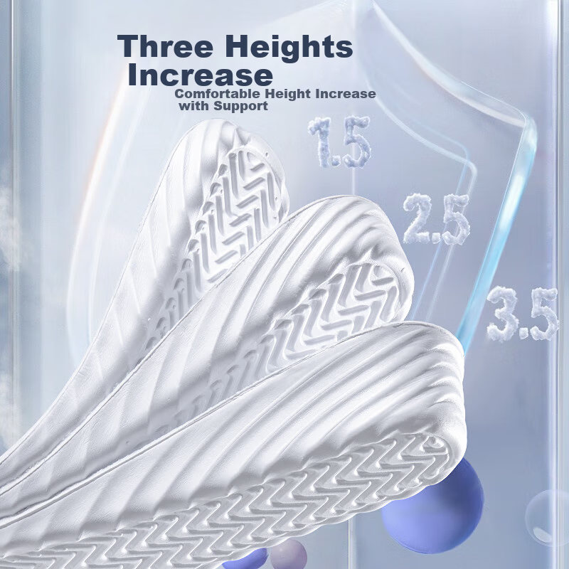 Warrior Height-Increasing Insoles for Men, Invisible Height-Increasing Sports In...
