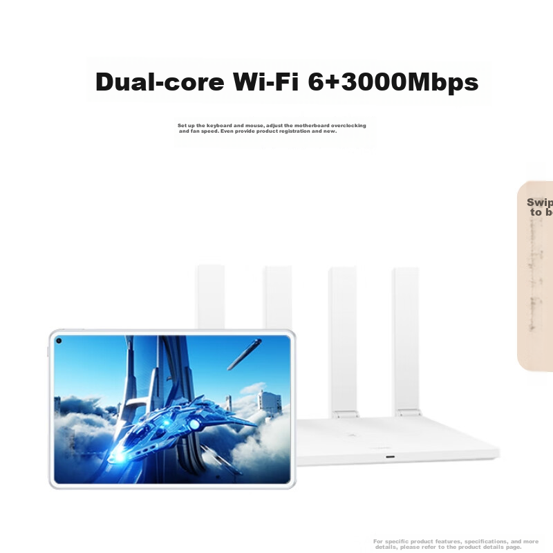 Huawei Router AX3, Dual-Band Integration, Automatic WiFi 6 Selection, Multi-Conn...