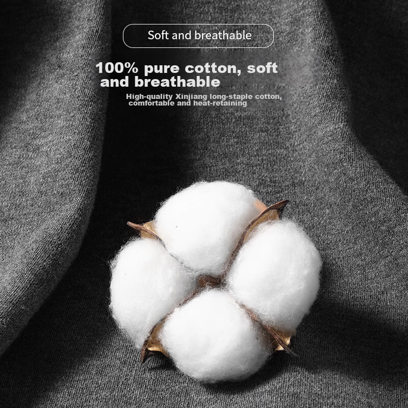 Langsha Autumn Underwear Set for Men, Pure Cotton Thermal Underwear, Large Size...