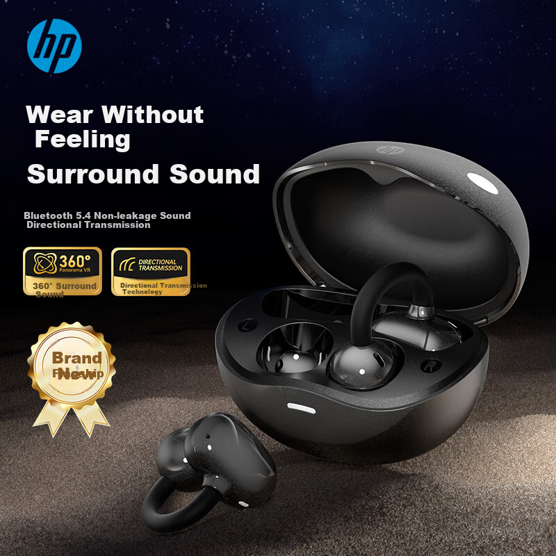 HP H10T Small Candy Bluetooth Earphones, Clip-On Bluetooth 5.4, Low Latency, Ope...