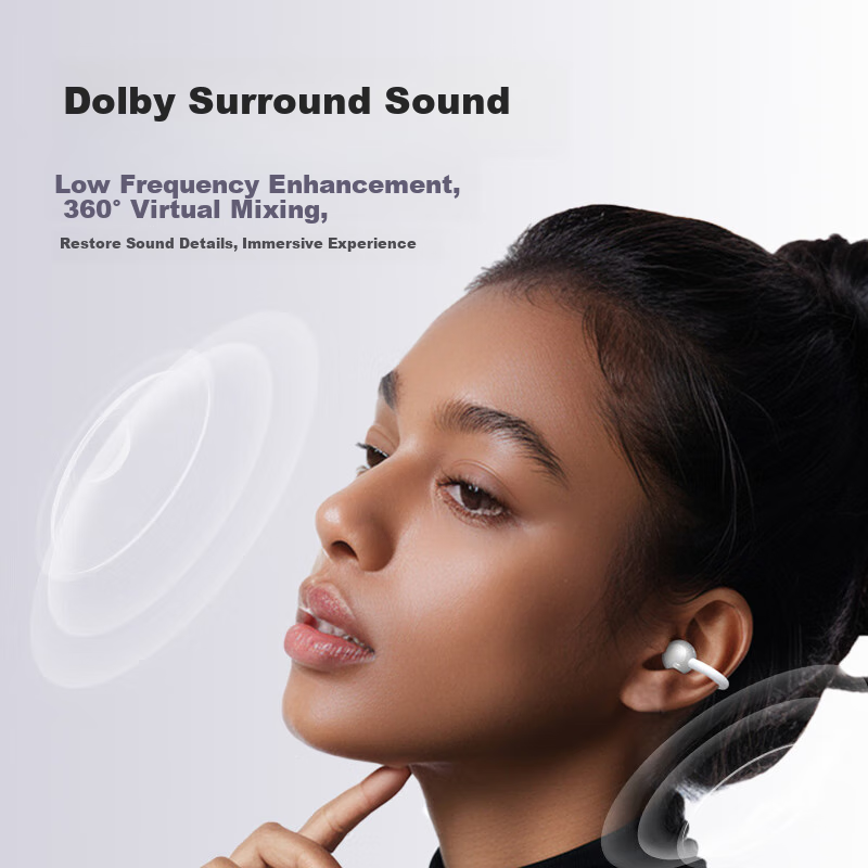 HP H10T Small Candy Bluetooth Earphones, Clip-On Bluetooth 5.4, Low Latency, Ope...