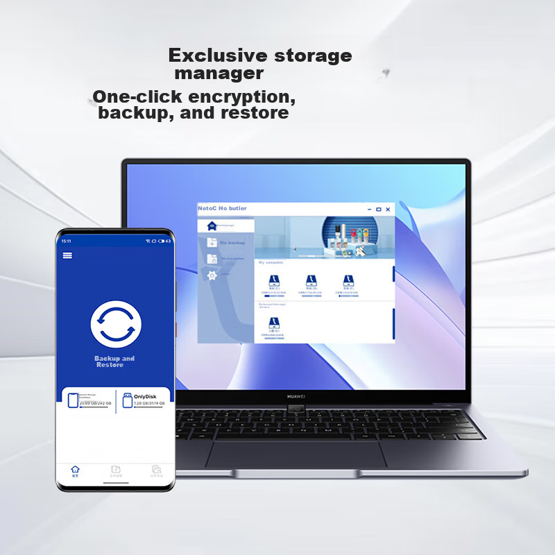 Netac 1TB USB3.2 Solid State Flash Drive, US9 Type-C Dual Interface USB Drive, R...