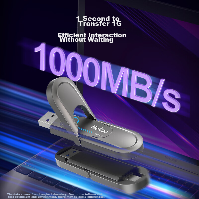 Netac 1TB USB3.2 Solid State Flash Drive, US9 Type-C Dual Interface USB Drive, R...