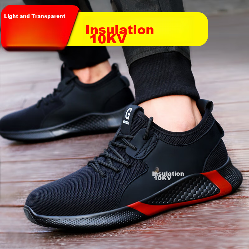 Blue Owl Shield Safety Shoes for Men, Summer Insulated Breathable Electrician An...