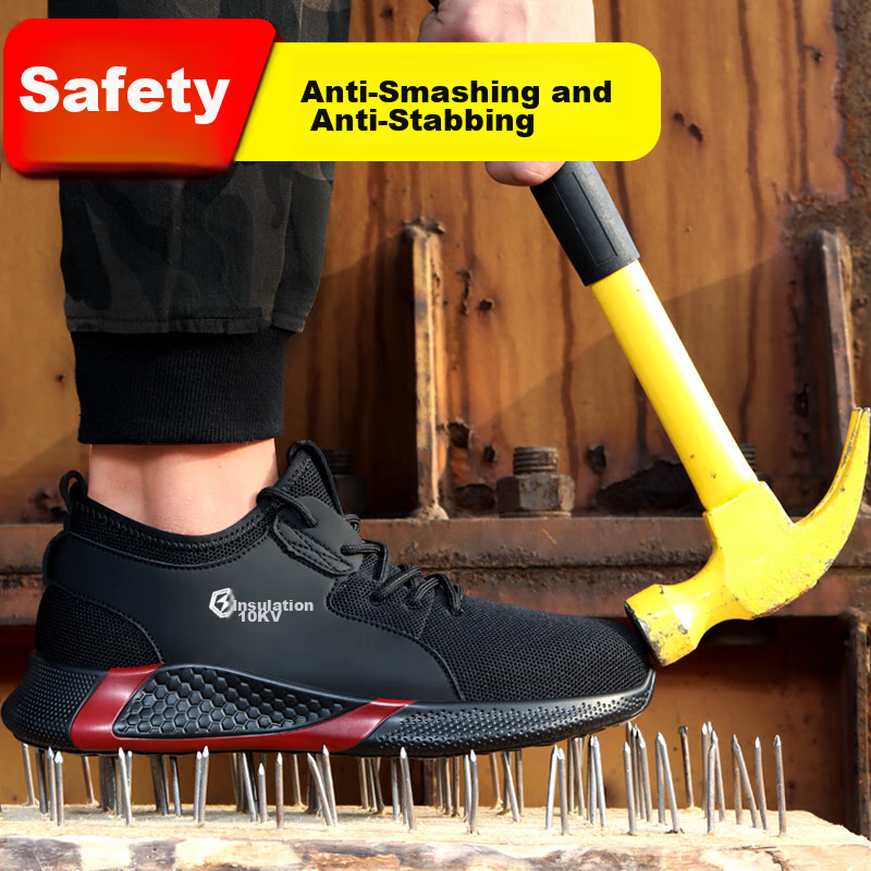 Blue Owl Shield Safety Shoes for Men, Summer Insulated Breathable Electrician An...