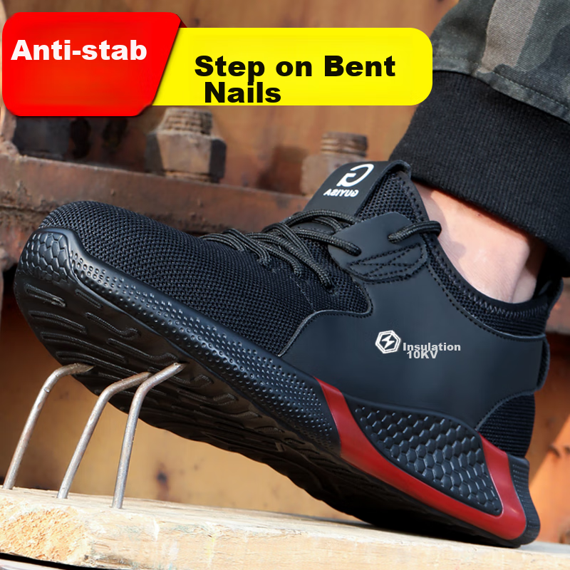 Blue Owl Shield Safety Shoes for Men, Summer Insulated Breathable Electrician An...