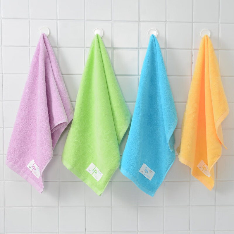 Grace Antibacterial And Anti-Mite Towels, 4-Pack, Pure Cotton, Absorbent, Lint-F...