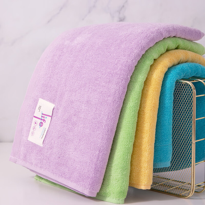 Grace Antibacterial And Anti-Mite Towels, 4-Pack, Pure Cotton, Absorbent, Lint-F...