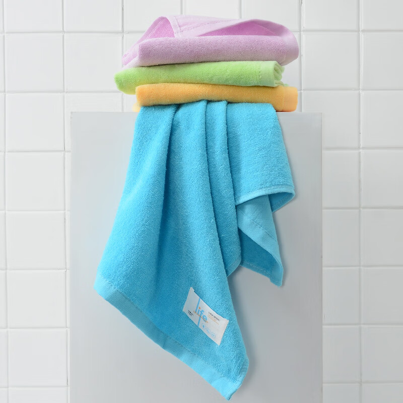Grace Antibacterial And Anti-Mite Towels, 4-Pack, Pure Cotton, Absorbent, Lint-F...