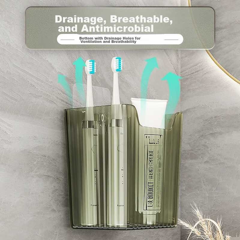 Jiadu Bathroom Storage Rack, No Drilling Required, Wall-Mounted, Toothbrush, Too...