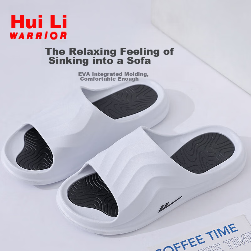 HUANGLI Men's Sports Slippers Indoor Outdoor Shock Absorption Non-slip Thick Bot...