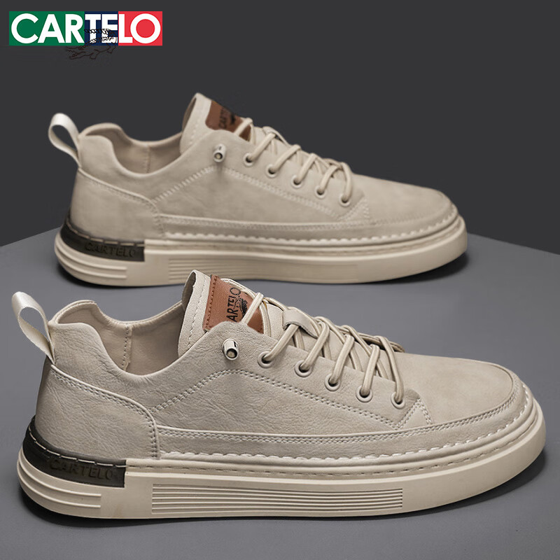 CARTELO Men's Shoes, 2025 Spring And Summer Casual Shoes, Fashionable British St...