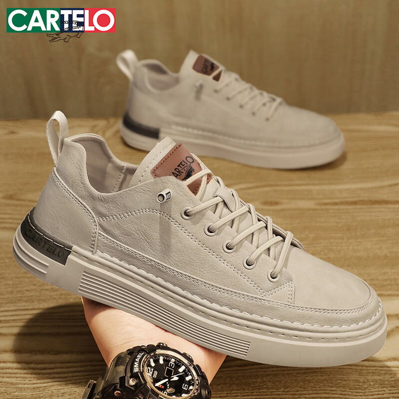 CARTELO Men's Shoes, 2025 Spring And Summer Casual Shoes, Fashionable British St...