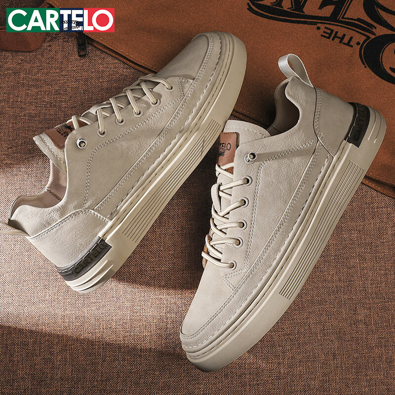 CARTELO Men's Shoes, 2025 Spring And Summer Casual Shoes, Fashionable British St...