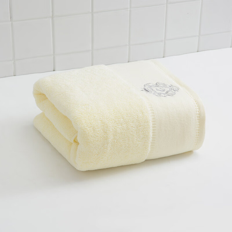 Grace Pure Cotton Antibacterial And Anti-Mite Bath Towel, Embroidered High-End S...