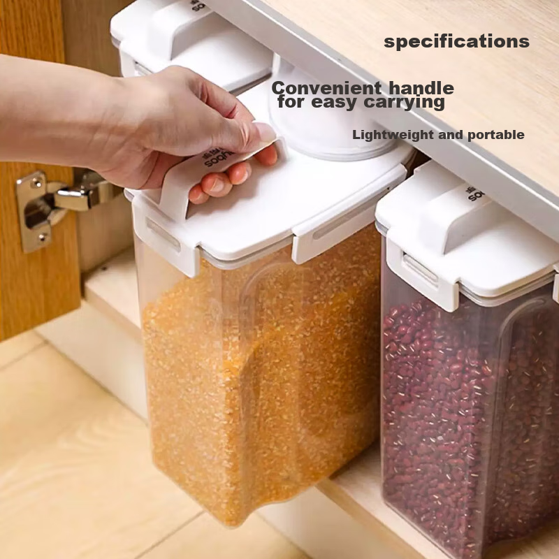 Jiabangshuo Kitchen Rice Container, 2-Pack, 2.5L Rice Storage Box, Grain Storage...