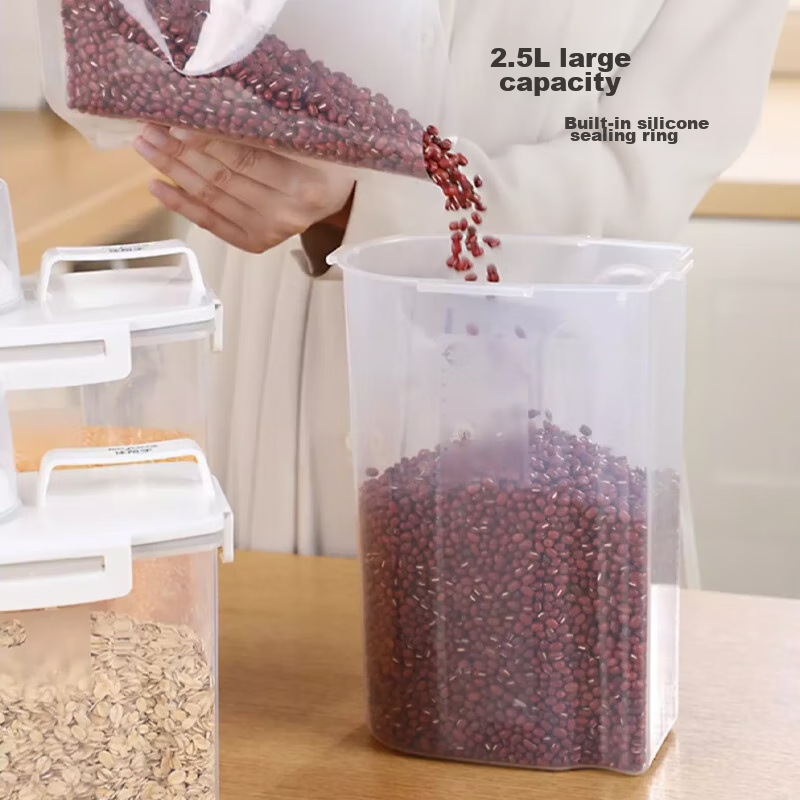 Jiabangshuo Kitchen Rice Container, 2-Pack, 2.5L Rice Storage Box, Grain Storage...