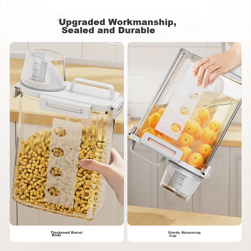 Jiabangshuo Kitchen Rice Container, 2-Pack, 2.5L Rice Storage Box, Grain Storage...