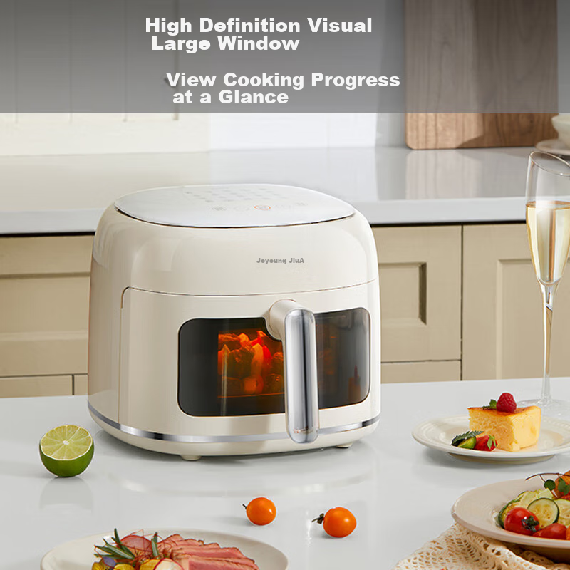 Joyoung Air Fryer, No Flipping Required, 6L Large Capacity, One-Button Smart Tou...