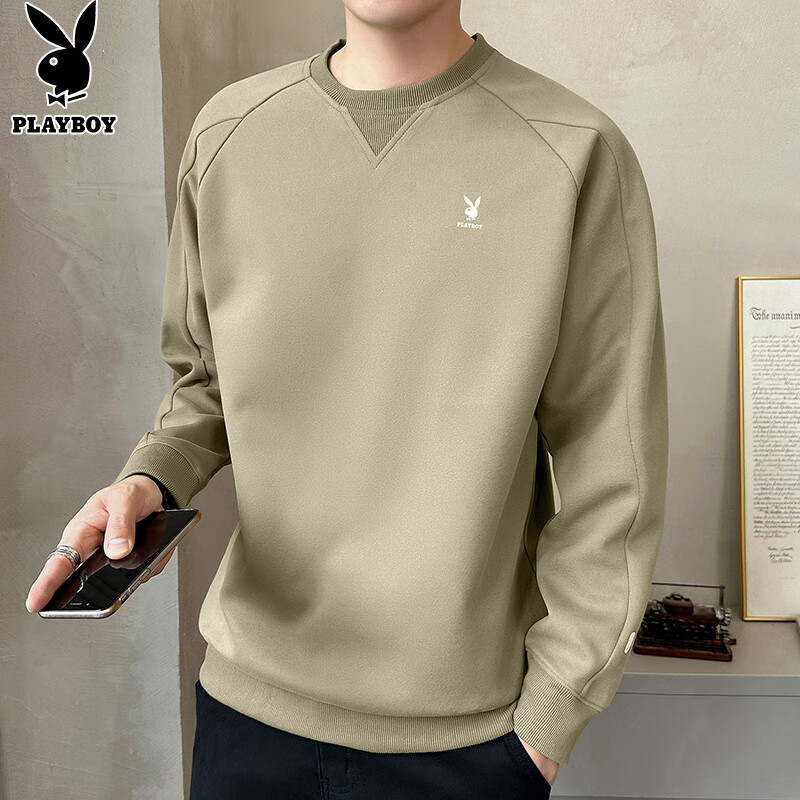 Playboy Sweatshirt for Men, Round Neck, Autumn New Retro Moisture-Wicking Men's...