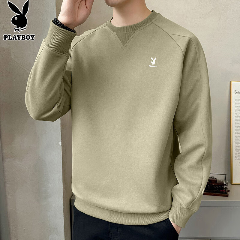Playboy Sweatshirt for Men, Round Neck, Autumn New Retro Moisture-Wicking Men's...