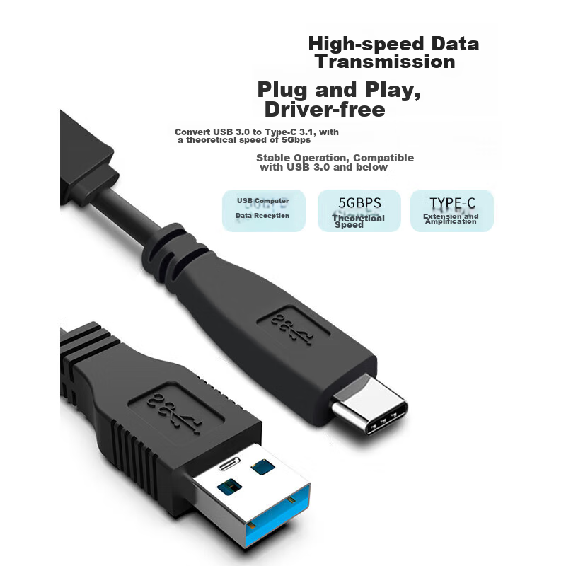 Kesai Future USB to Type-C Cable, Camera HD Transmission Cable, Type-C Extension...