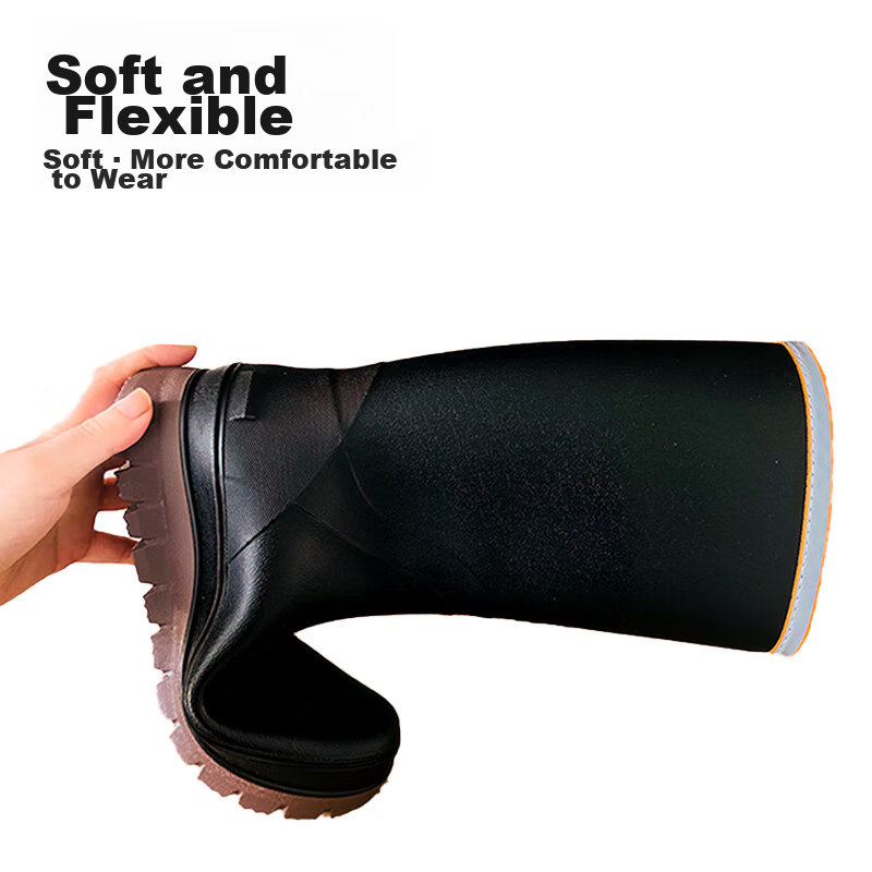 Warrior Rain Boots for Men, High-Top Fishing Overshoes, Waterproof, Non-Slip, We...