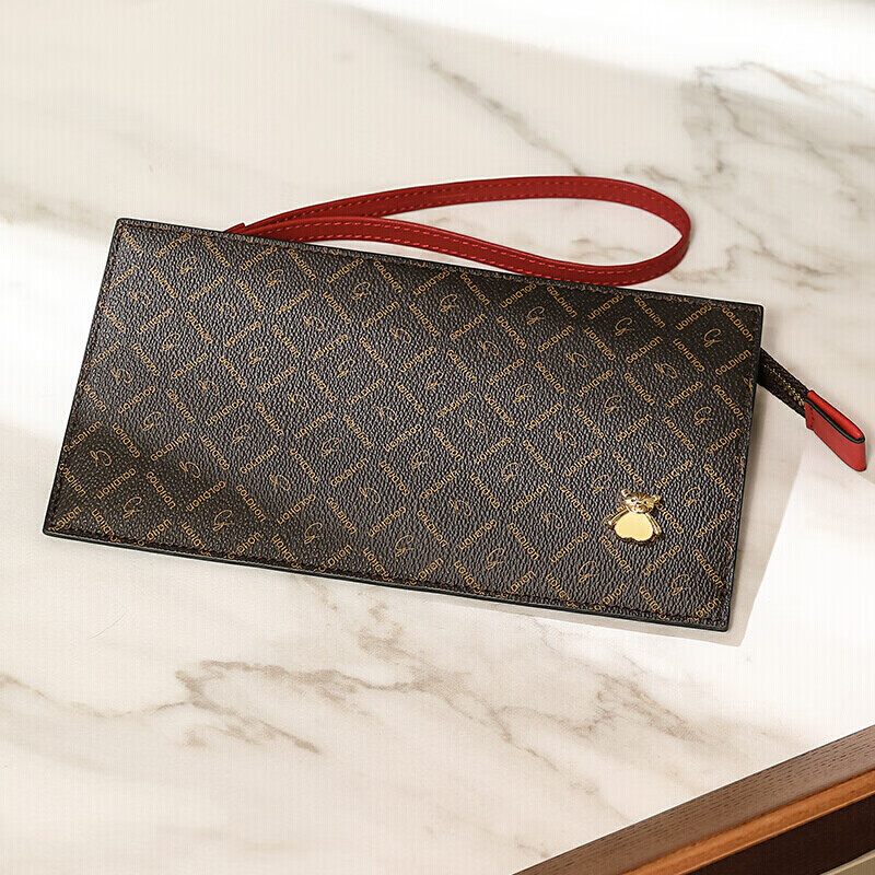 Goldlion Ladies' Handbag, Vintage Elegant Printed Clutch Purse, Birthday Gift fo...