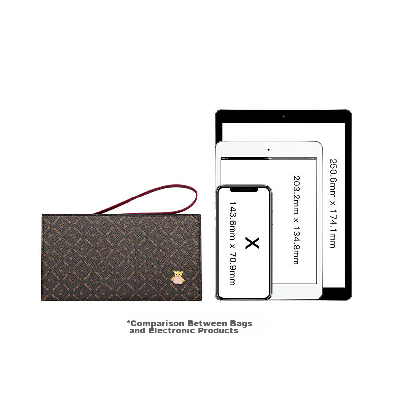 Goldlion Ladies' Handbag, Vintage Elegant Printed Clutch Purse, Birthday Gift fo...