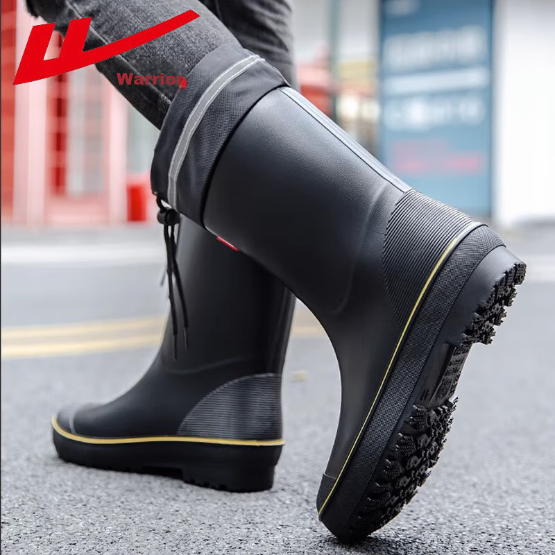 Huili Rain Boots, Mid-Calf Overshoes, Men's Waterproof Shoes, Non-Slip Fishing S...