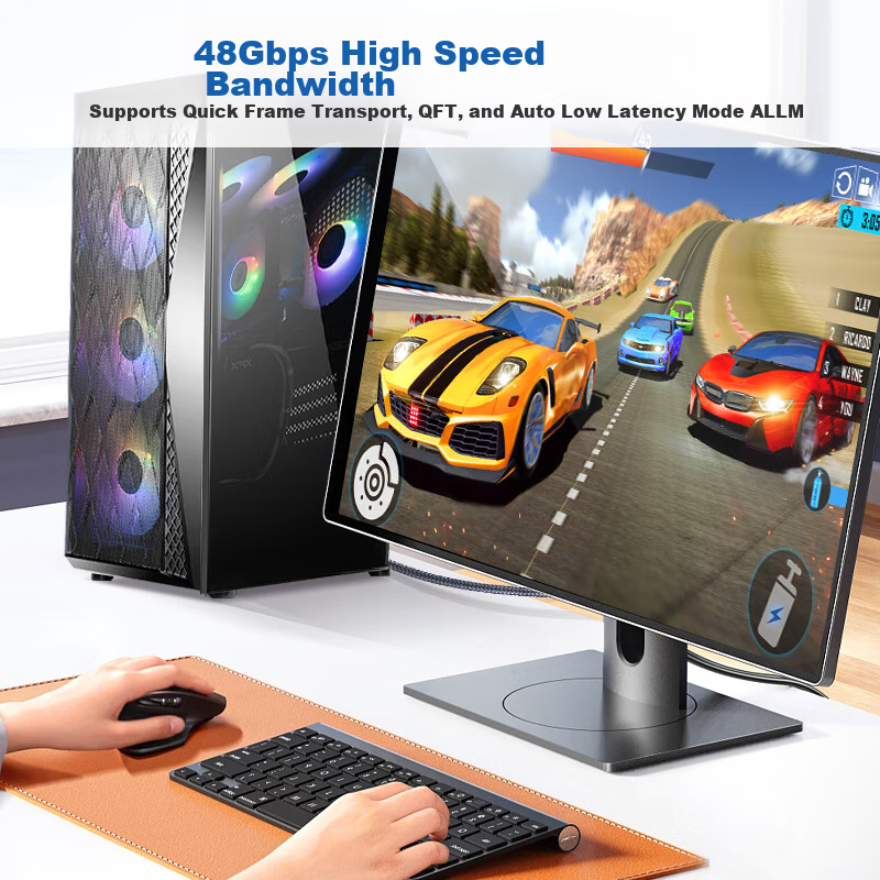 Jinghua HDMI Cable 2.1 Version, 8K60HZ Ultra-High Definition Cable, 4K144Hz, Com...