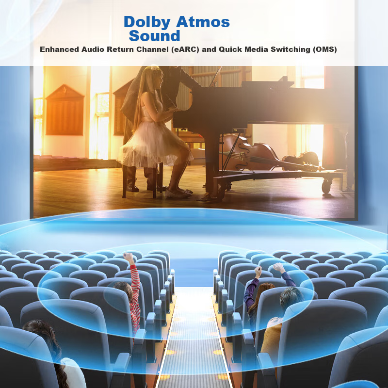 Jinghua HDMI Cable 2.1 Version, 8K60HZ Ultra-High Definition Cable, 4K144Hz, Com...