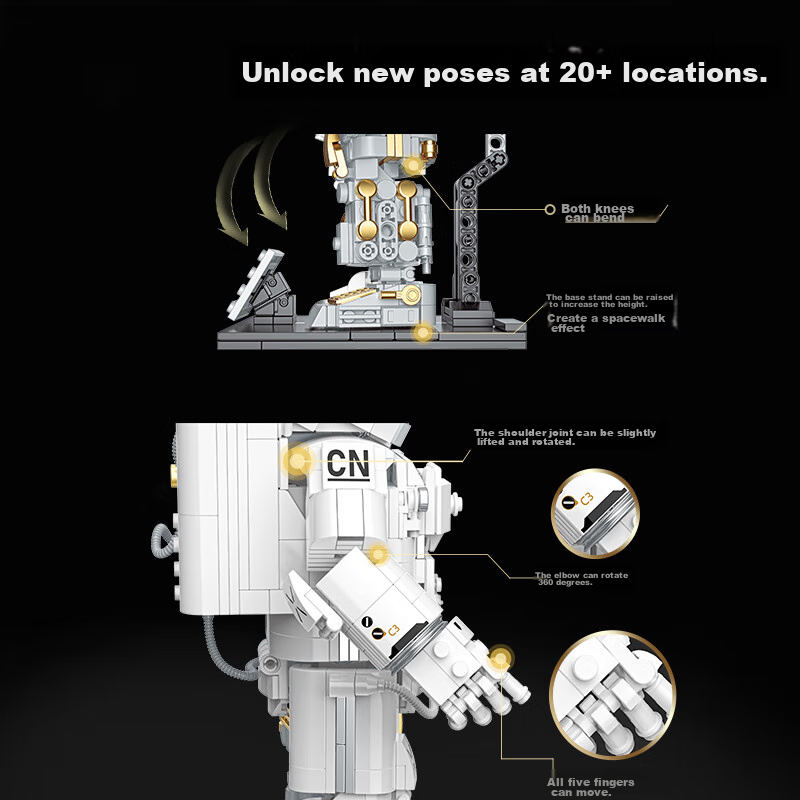 JAKI Building Blocks, Astronaut Space Model, Children's Toy, for Boys Aged 6-12,...