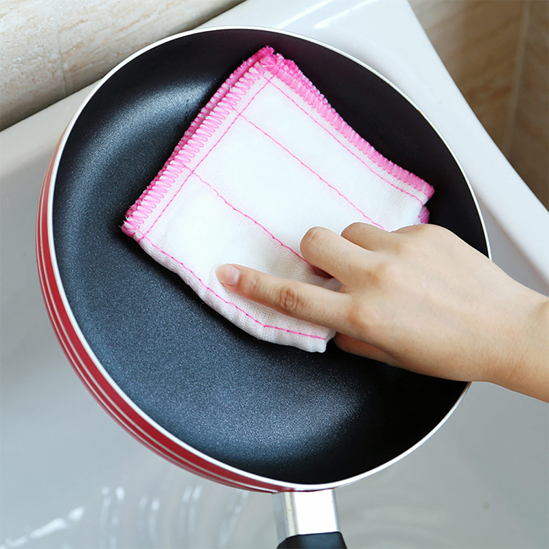 Jiecheng Soft Cleaning Cloth, Dishwashing Cloth, Value Pack of 5, Pot Scrubber,...