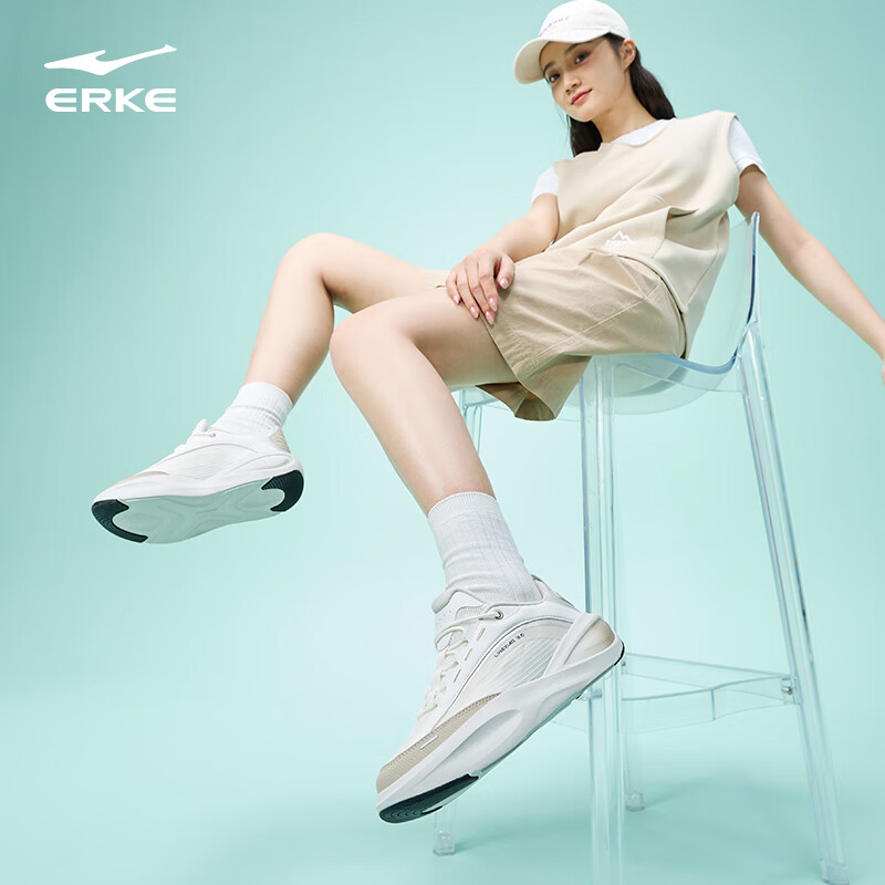 ERKE Women's Casual Shoes Summer New Running Shoes Women's Anti-slip Wear-resist...