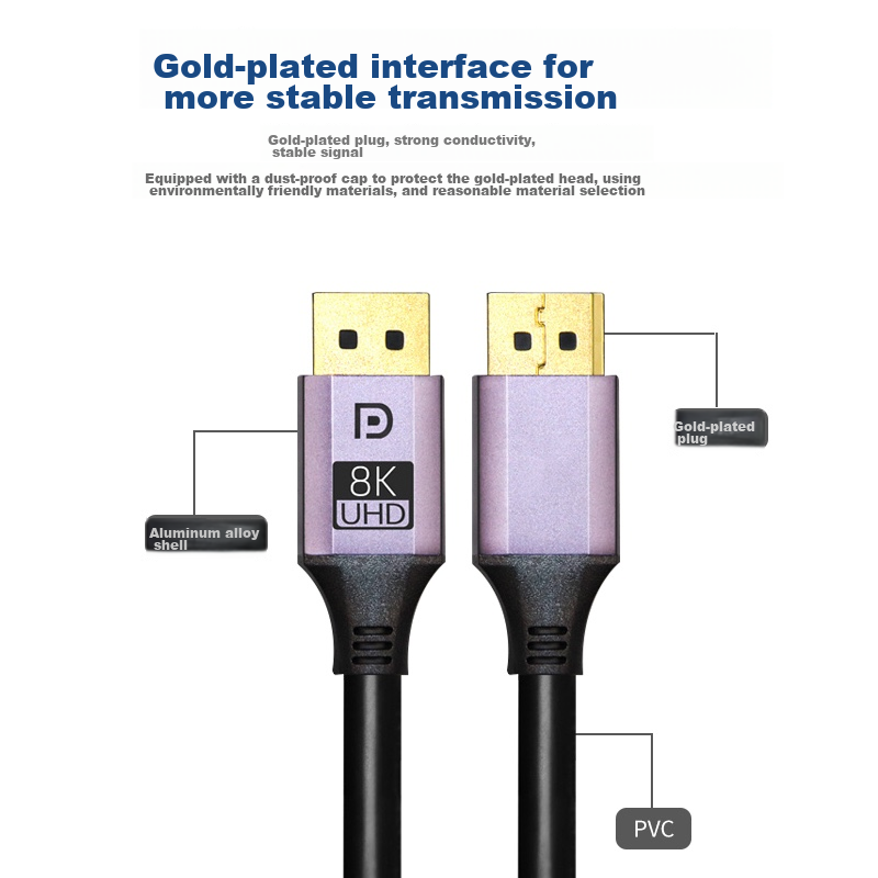 Kesai Future DP Cable 1.4 Version 8K HD Video Cable DisplayPort Male to Male Lap...