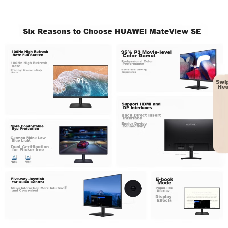 Huawei MateView SE 27-Inch Computer Monitor, 2K Resolution, 100Hz High Refresh R...