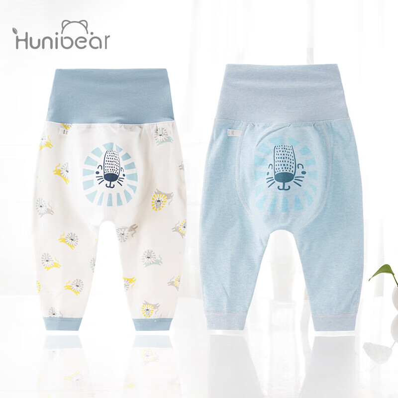 Huanxi Xiaoxiong 6 Months-3 Years Baby Pants, High-Waist Tummy Protection, Big B...