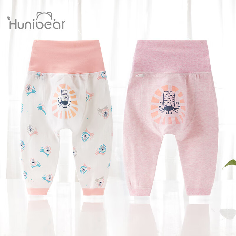Huanxi Xiaoxiong 6 Months-3 Years Baby Pants, High-Waist Tummy Protection, Big B...