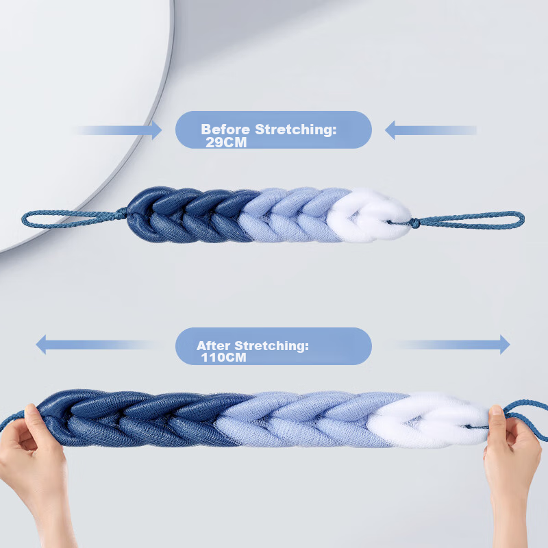 Meiliya Exfoliating Bath Towel, Bath Sponge, Back Scrubber, Long Strip, Suitable...